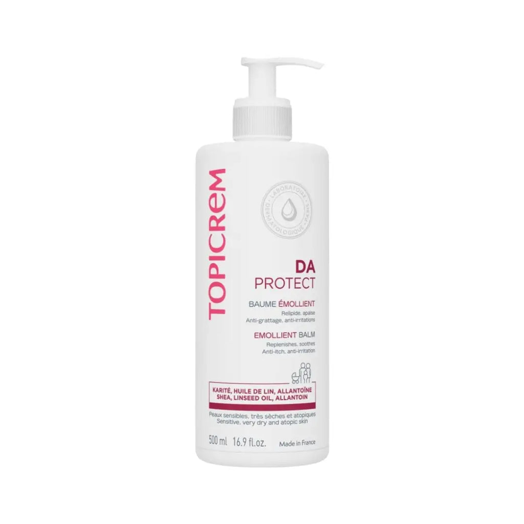 Topicrem DA Protect Emollient Balm 500ml – Intensive Moisturizing Care for Dry & Sensitive Skin