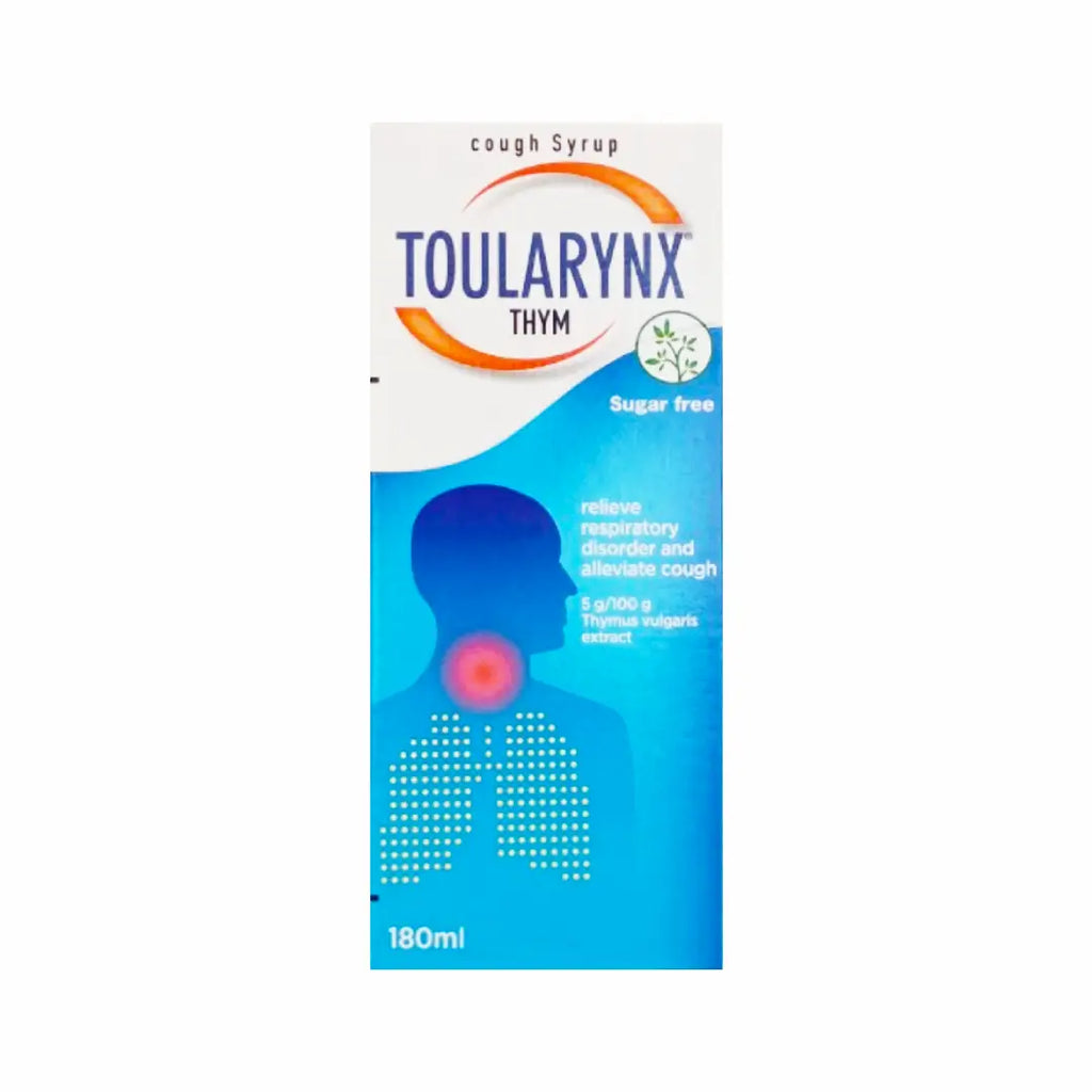 Toularynx Thym 5g/100g شراب السعال الخالي من السكر 180 مل