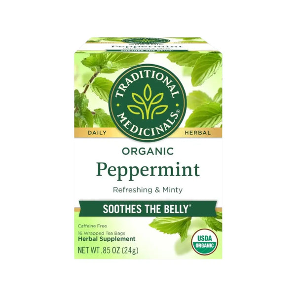 Traditional Medicinals Organic Peppermint Soothes The Belly Tea Bags 16s