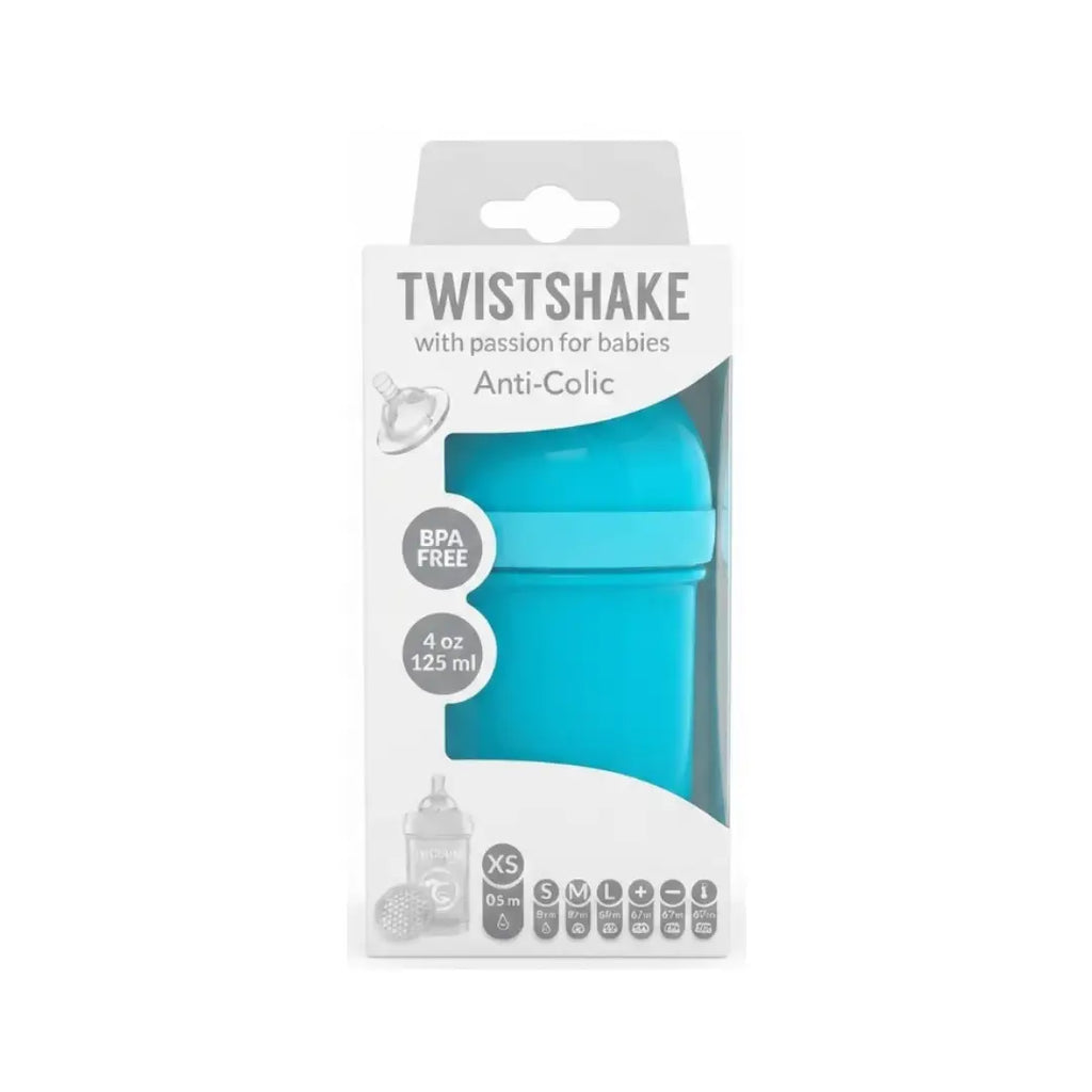 Twistshake Anti-Colic Baby Bottle 125ml Pastel Blue 79087 – BPA-Free Feeding Bottle