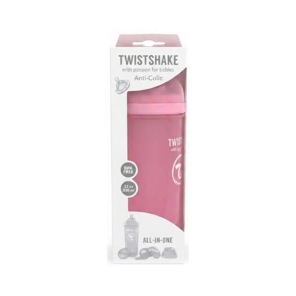 Twistshake Anti-Colic Baby Bottle 330ml Pastel Pink 78261