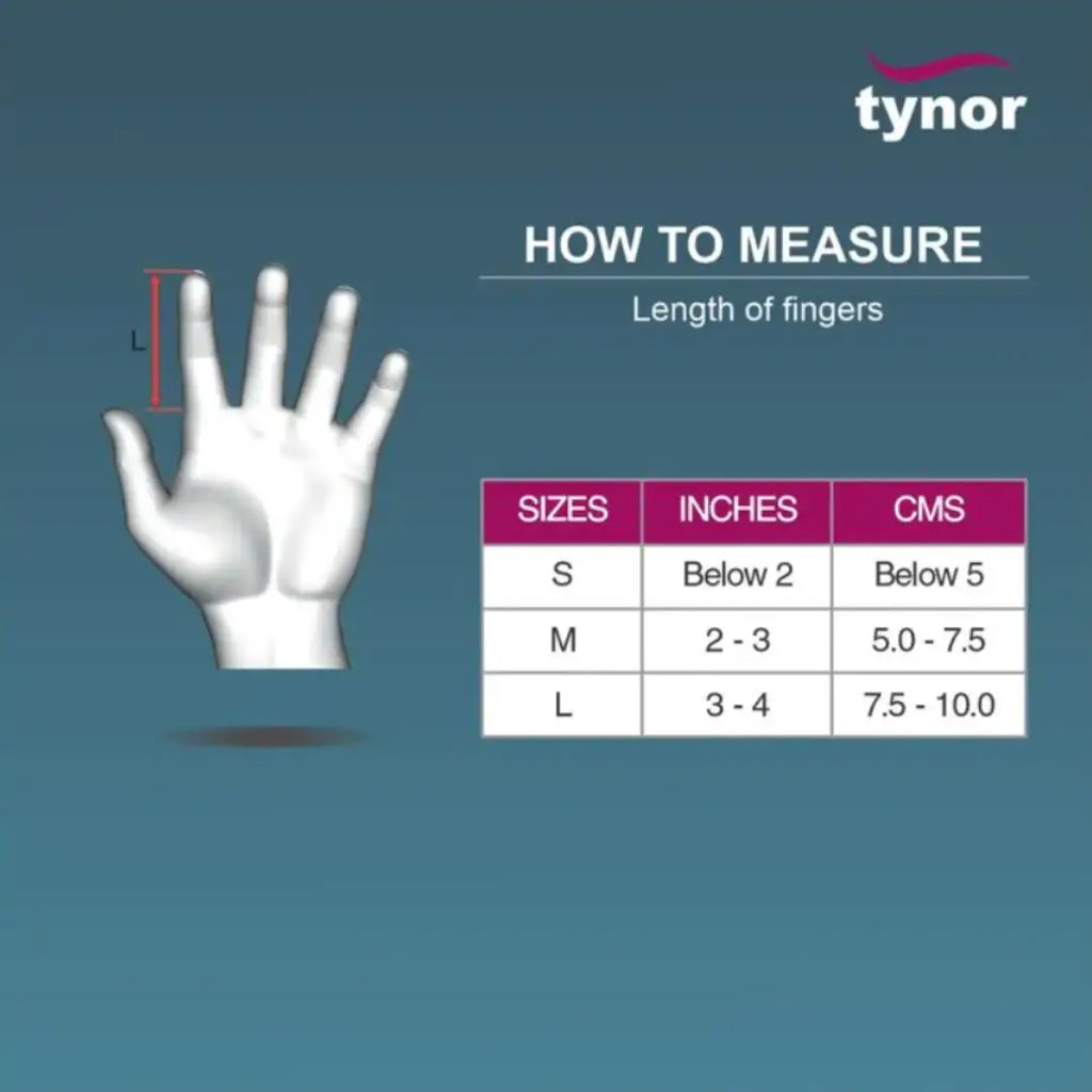 Side view of Tynor finger extension splint showing structure