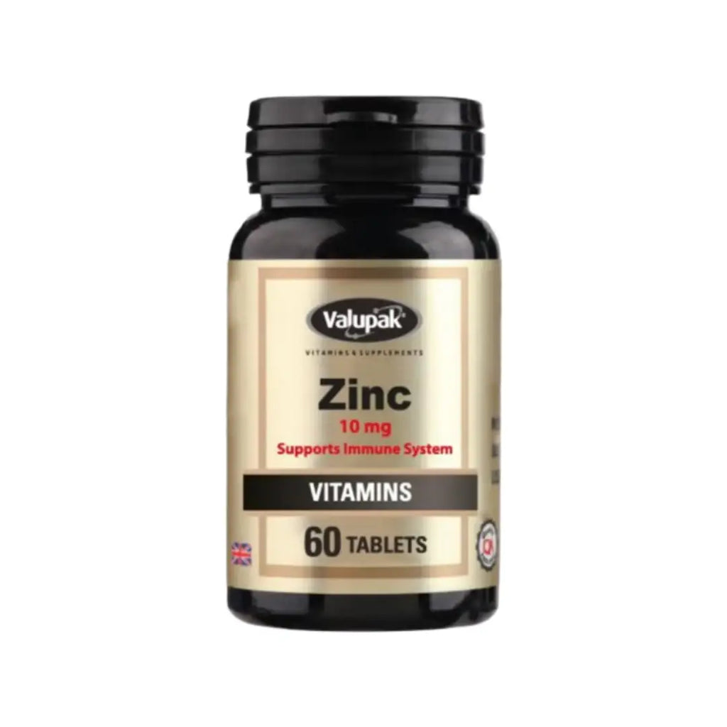 Valupak Zinc 10mg Tablets 60s – Daily Zinc Supplement (100% NRV)