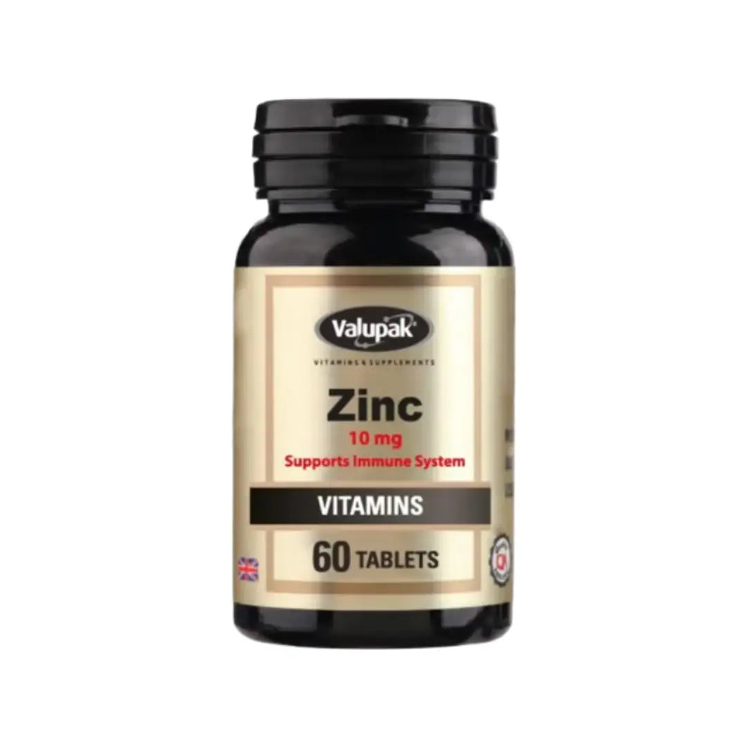 Valupak Zinc 10mg Tablets 60s – Daily Zinc Supplement (100% NRV)