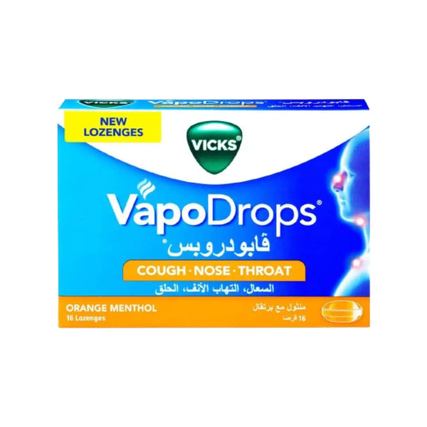 Vicks VapoDrops Orange Menthol Lozenges 16s