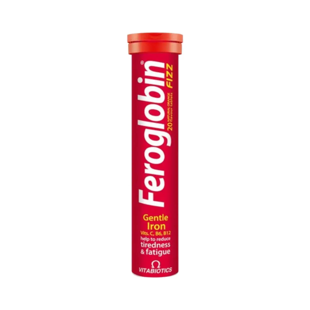 Vitabiotics Feroglobin Fizz Tablets 20s  effervescent iron and vitamin B12 supplement for energy and healthy blood