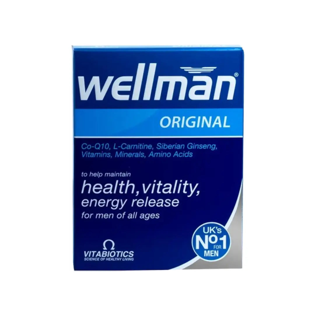 Vitabiotics Wellman Original Tablets 30s daily multivitamin and mineral supplement for men’s health
