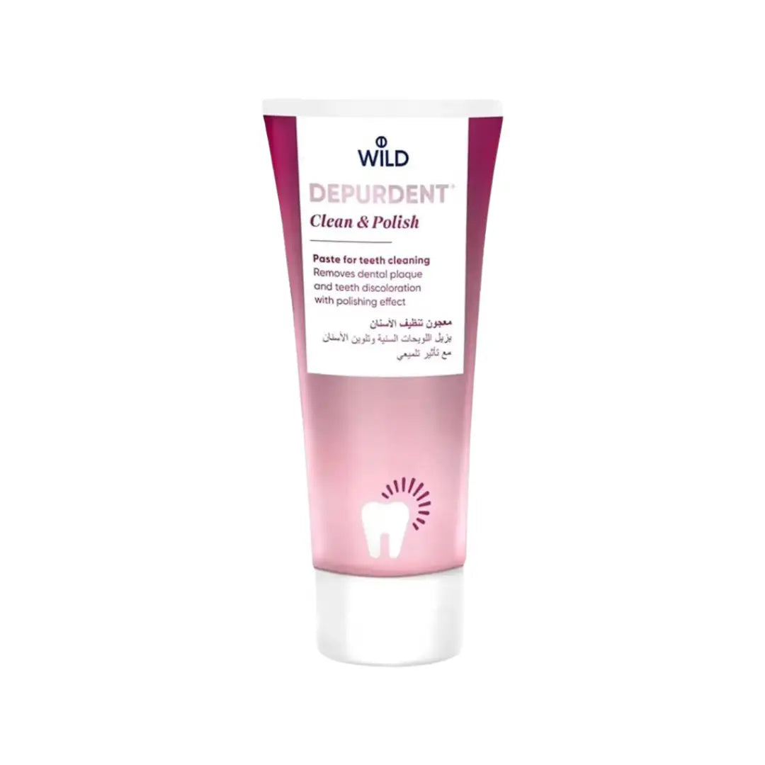 Wild Depurdent Clean & Polish Toothpaste 75ml – Gentle Polishing Toothpaste for Stain Removal & Bright Smile