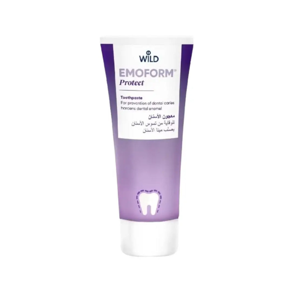 Wild Emoform Protect Toothpaste 75ml – Fluoride Toothpaste for Daily Oral Care & Enamel Protection
