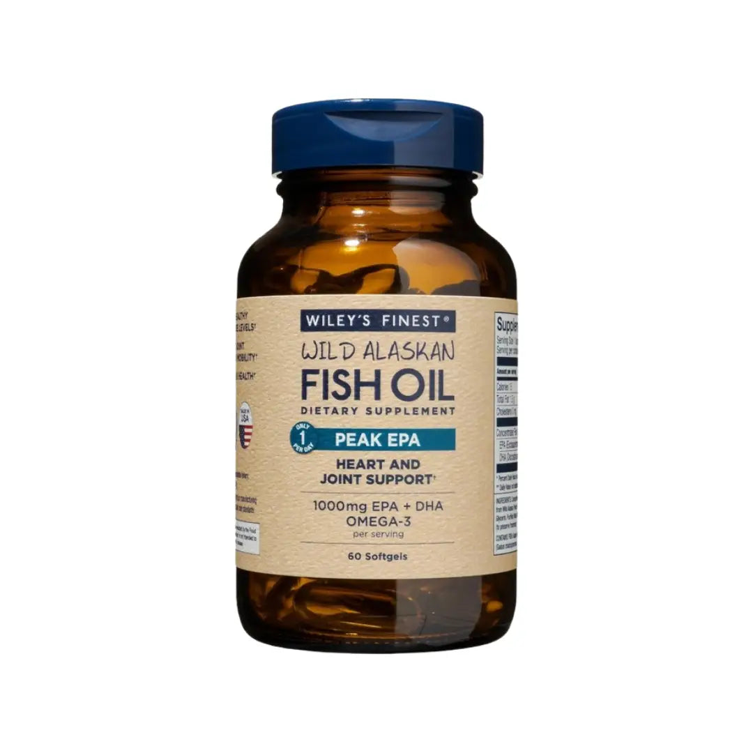 زيت السمك الأفضل من وايلي (Wiley's Finest Fish Oil) بيك EPA + DHA أوميجا 3، 1000 ملجم كبسولات هلامية، 60 كبسولة.