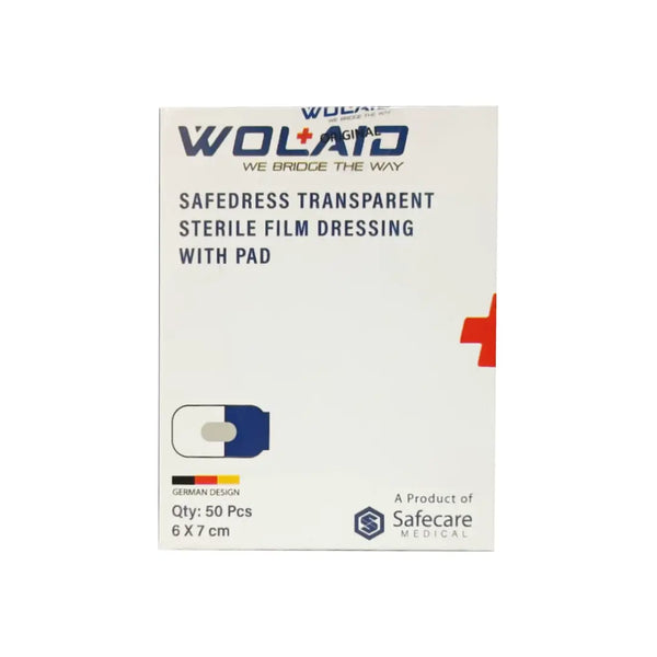 Wolaid Transparent Strerile Wound Dressing Pad 6*7cm 50s