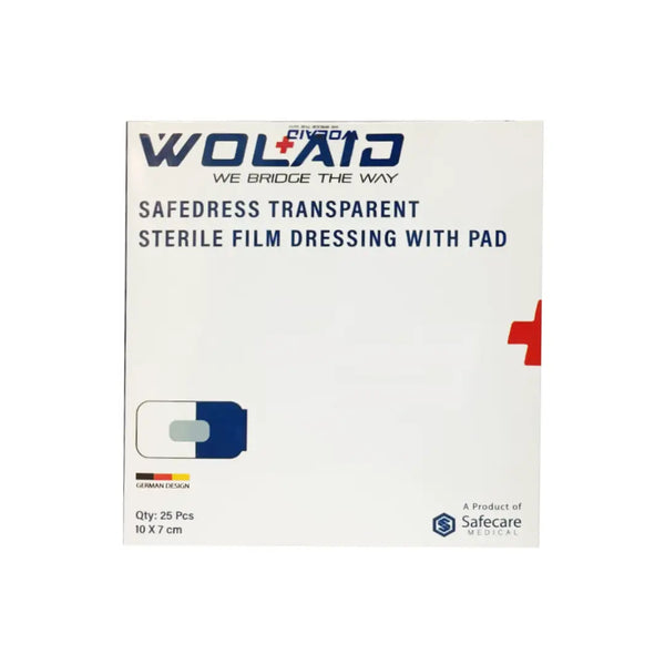 Wolaid Transparent Strerile Wound Dressing Pad 7*10cm 25s