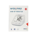 Digital blood pressure monitor display close-up