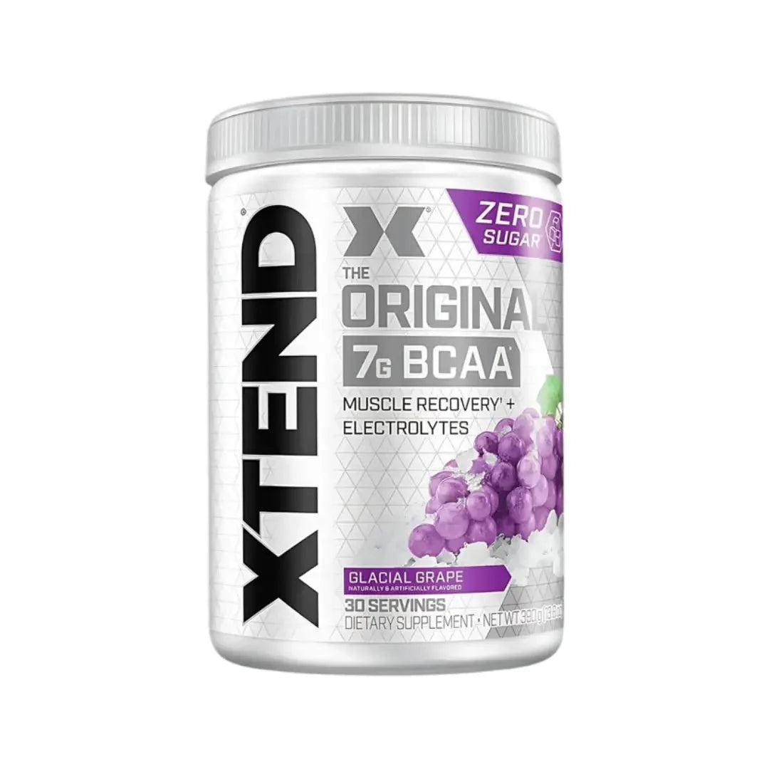Xtend Original 7G BCAA Glacial Grape sugar-free amino acid powder for muscle recovery and hydration