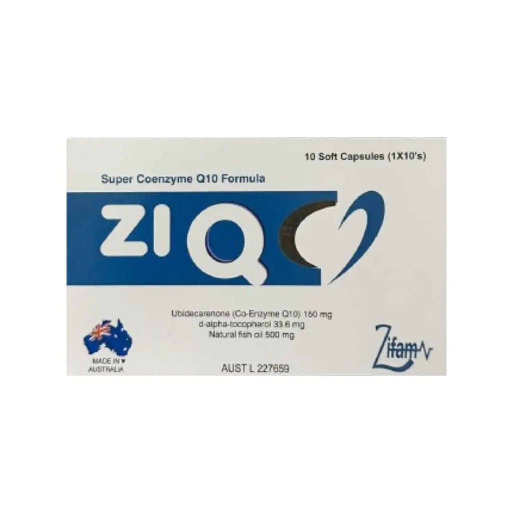 ZIQ Q10 Capsules 10s – Coenzyme Q10 Supplement for Energy