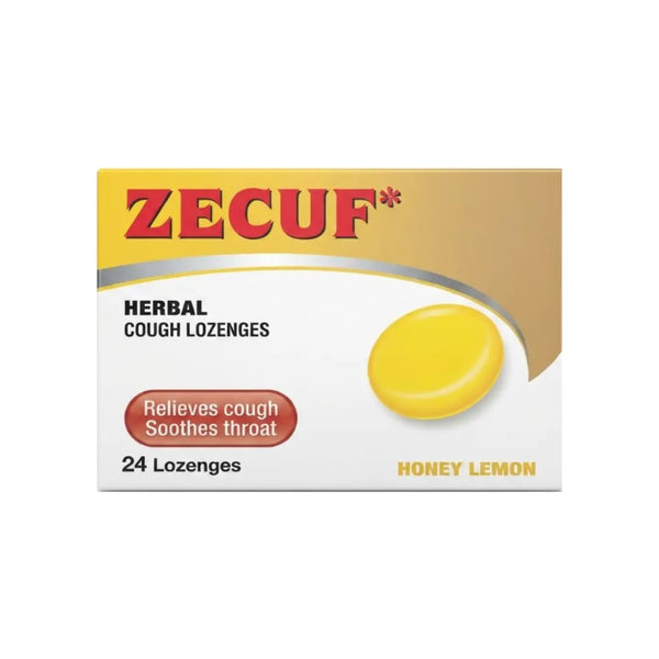 Zecuf Herbal Cough Lozenges Honey Lemon 24s