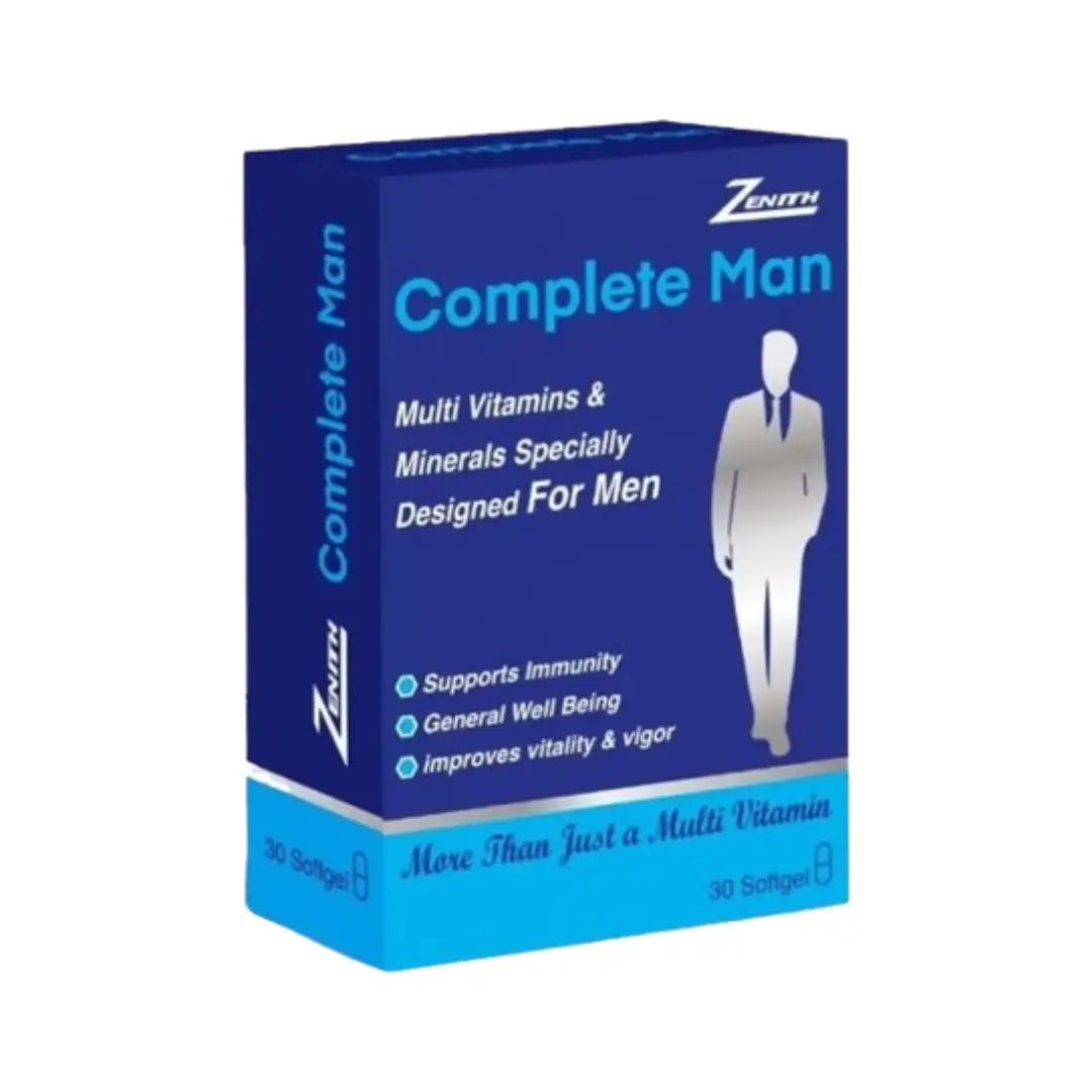 Zenith Complete Man Softgels 30s – Daily Men’s Multivitamin Supplement for Energy & Wellness Support