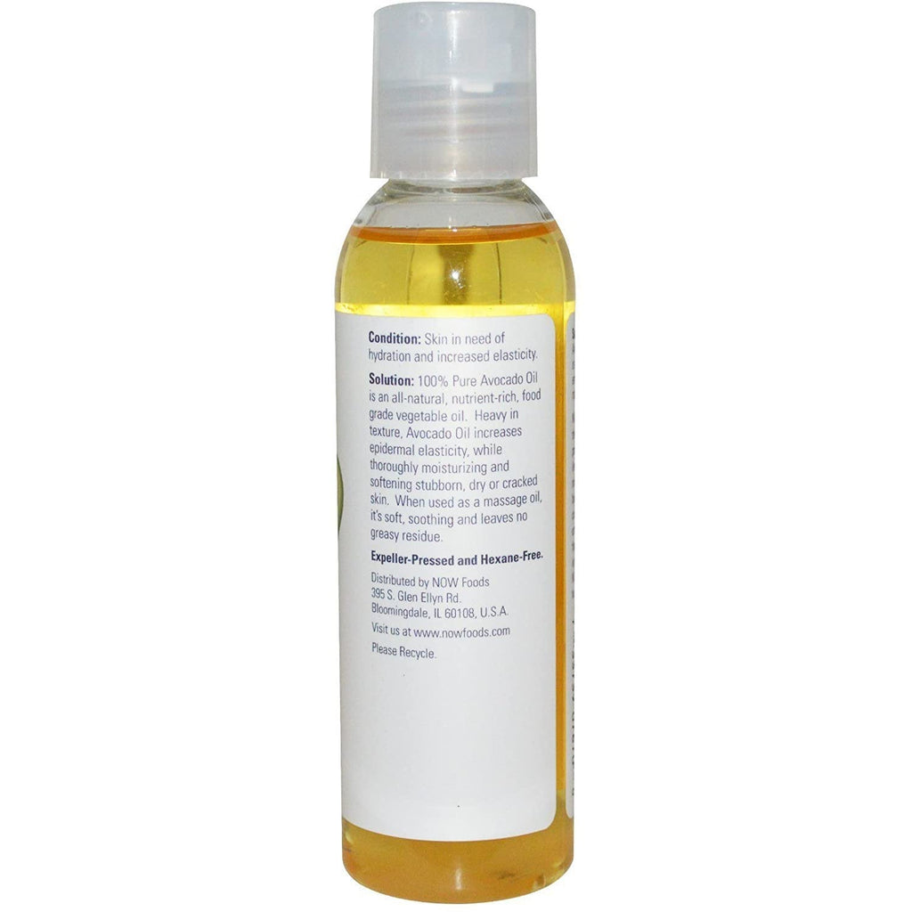 Now Foods, Solutions, Avocado Oil, 4 fl oz (118 ml) - Med7 Online