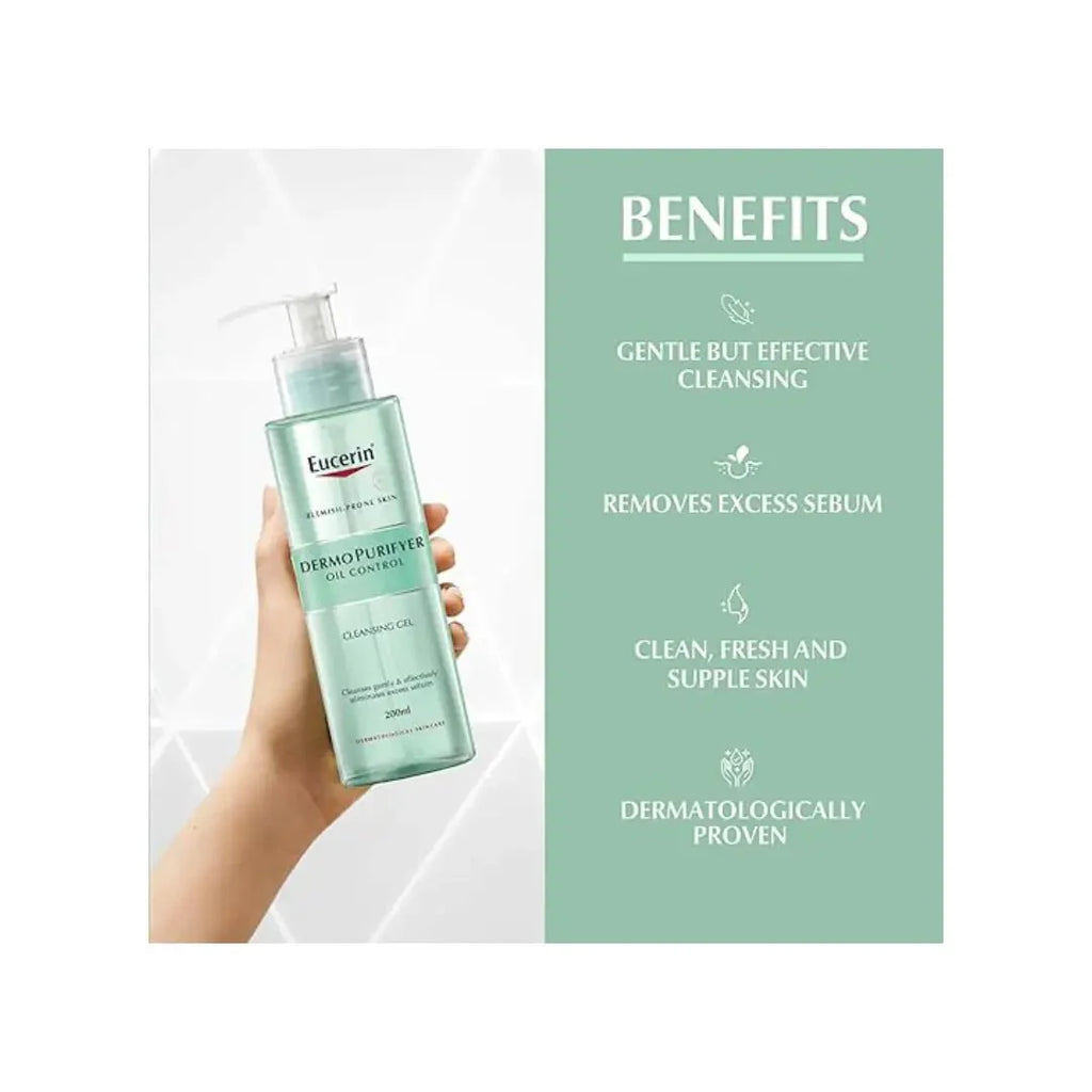 Eucerin Dermo Purifyer Oil Control جل منظف 200 مل