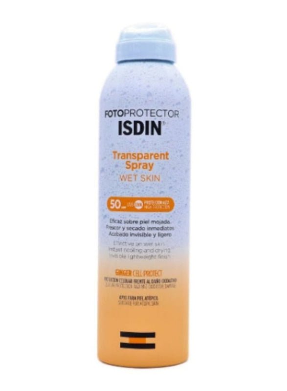 ISDIN واقي شمسي بخاخ شفاف SPF50 للبشرة الرطبة 250 مل