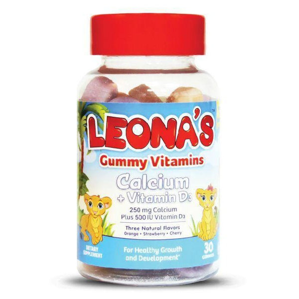 LEONAS CALCIUM + VITAMIN D3 THREE NATURAL GUMMIES 30s