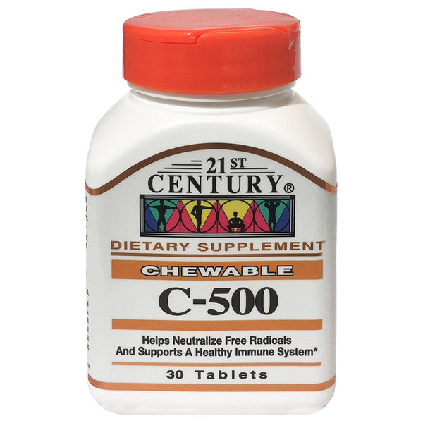 21ST CENTURY CHEWABLE C 500 TAB 30s