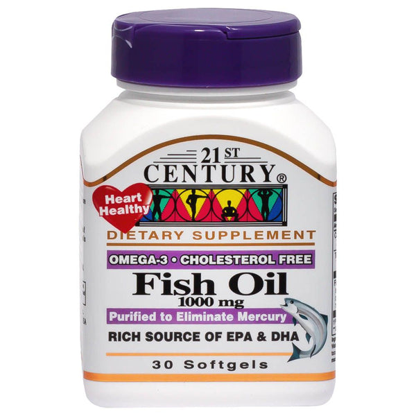 21ST CENTURY OMEGA 3 FISH OIL 1000MG SOFTGEL 30s