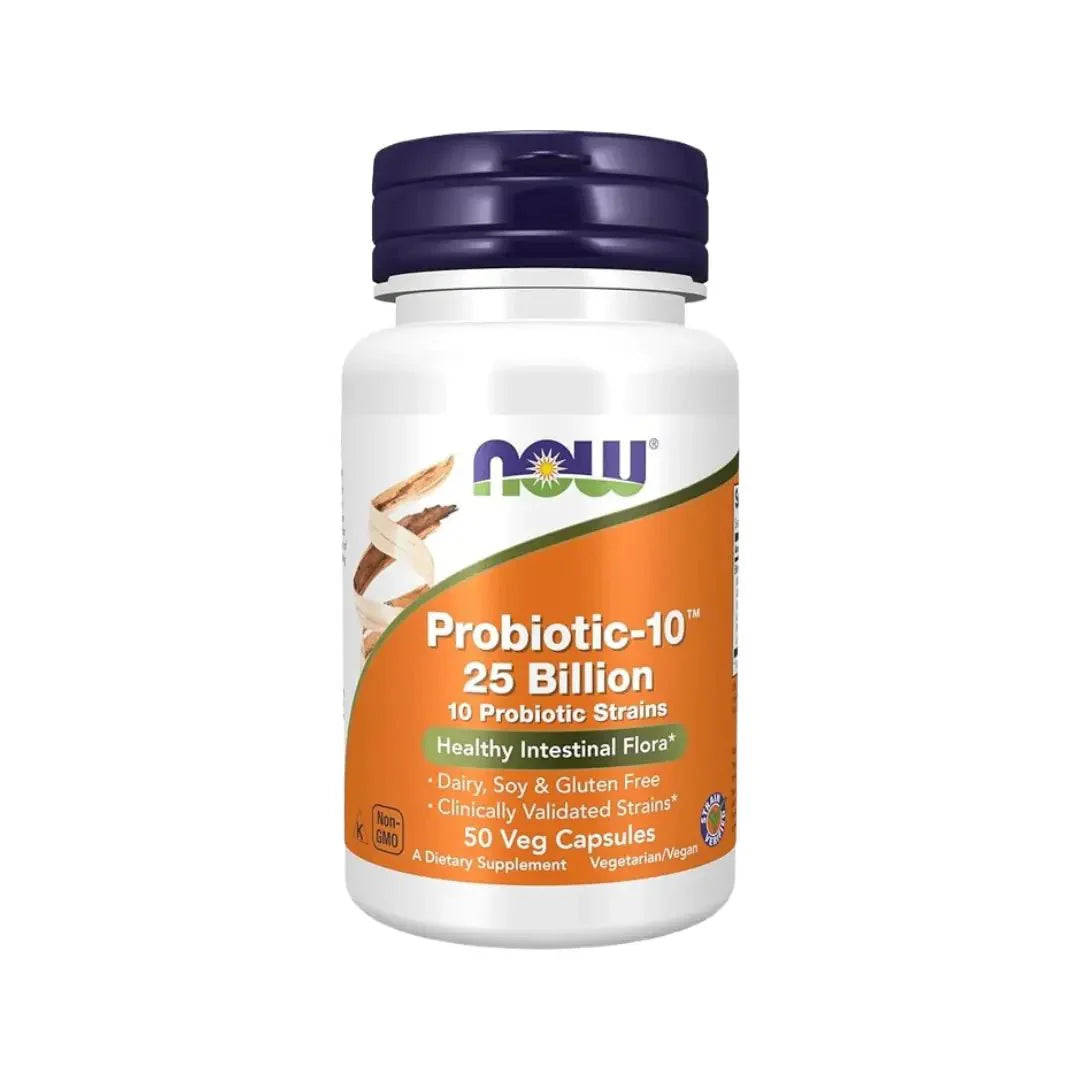 NOW Probiotic-10 25 مليار كبسولة 50s