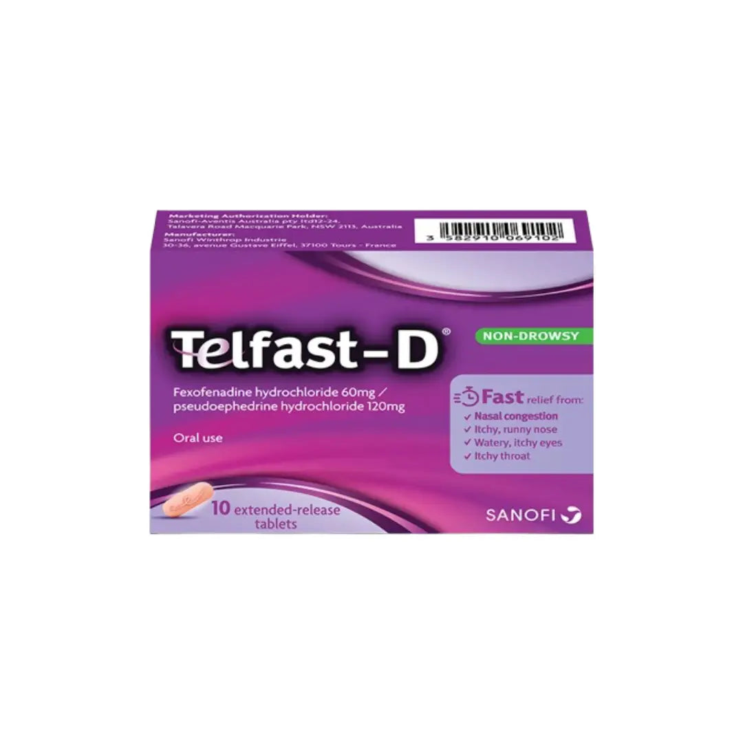 Telfast D 60MG/120MG أقراص 10s